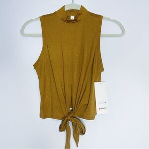 Lululemon - Time To Restore Mustard Mock Neck Tank